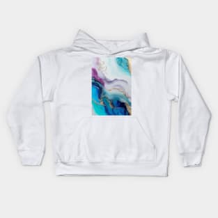 Saturated Sands - Abstract Alcohol Ink Resin Art Kids Hoodie